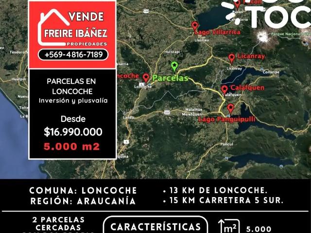 Terreno en venta en Loncoche, La Araucanía