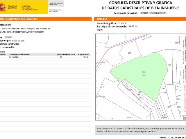 Terreno en venta en Mourente, Pontevedra