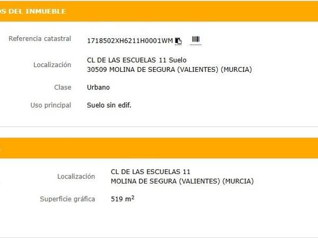 Terreno en venta en Romeral, Vega Media del Segura