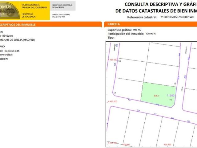 Terreno en venta en Colmenar De Oreja, Balcón de Tajo