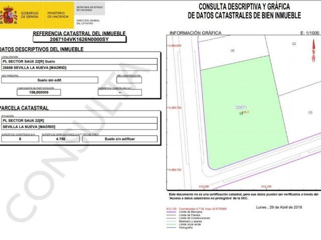Terreno en venta en Sevilla La Nueva, Juan XXIII