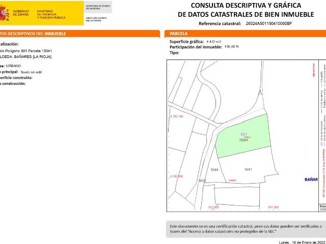 Terreno en venta en Bañares, La Rioja
