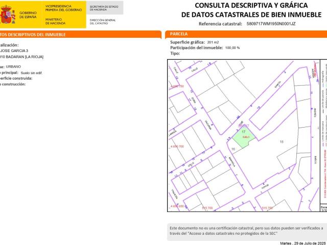 Terreno en venta en Badarán, La Rioja