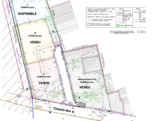 Terrain vente à Bourg-en-Bresse, Parcieux