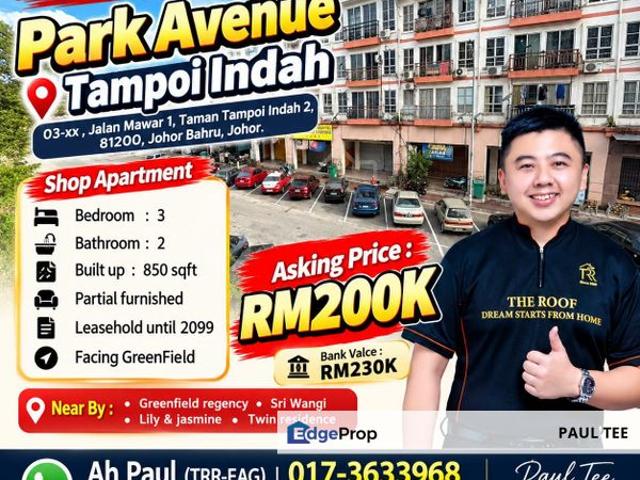 Condominium for sale in Taman Tampoi Indah, Johor Bahru