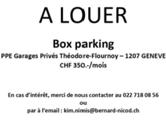 Garage mieten in Les Eaux-Vives, Genève