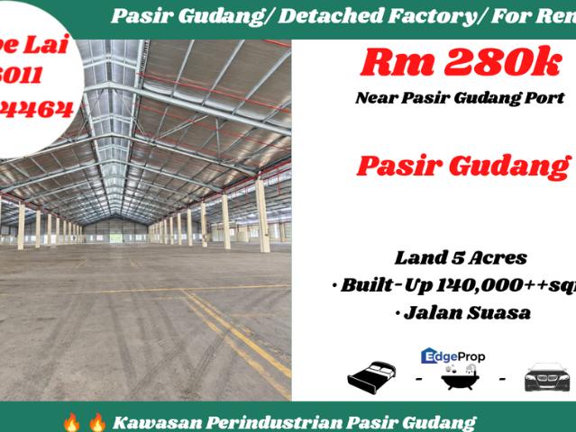 Warehouse for rent in Pasir Gudang, Johor