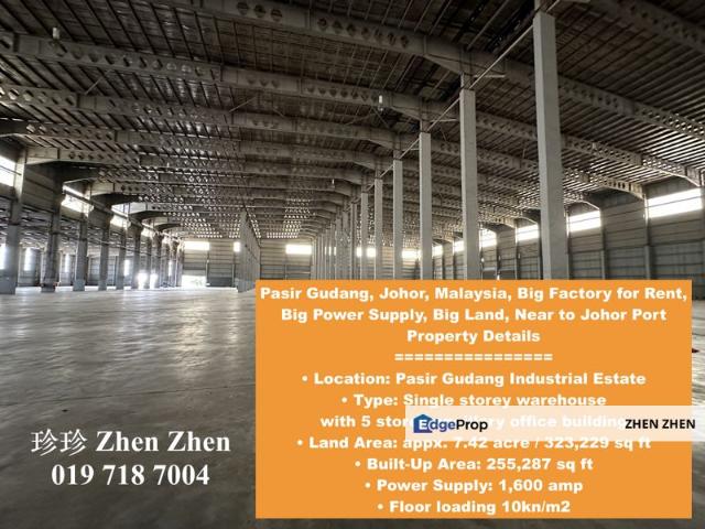 Warehouse for rent in Pasir Gudang, Johor