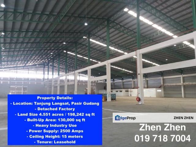 Warehouse for sale in Pasir Gudang, Johor