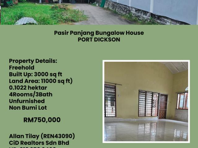 House for sale in Pasir Panjang, Negeri Sembilan