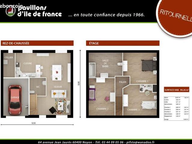 Maison vente à Compiègne, Tracy-le-val