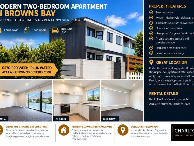Apartment for rent in Browns Bay, Hibiscus and Bays
