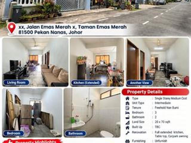 Terraced House for sale in Pekan Nanas, Pontian