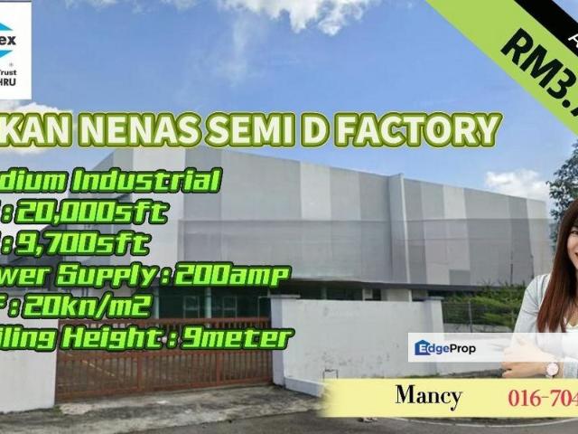 Warehouse for sale in Pekan Nanas, Johor