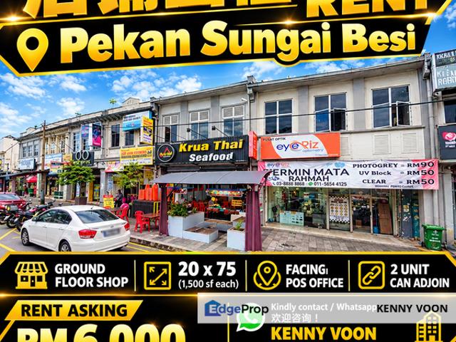 Shop for rent in Sungai Besi, Kuala Lumpur