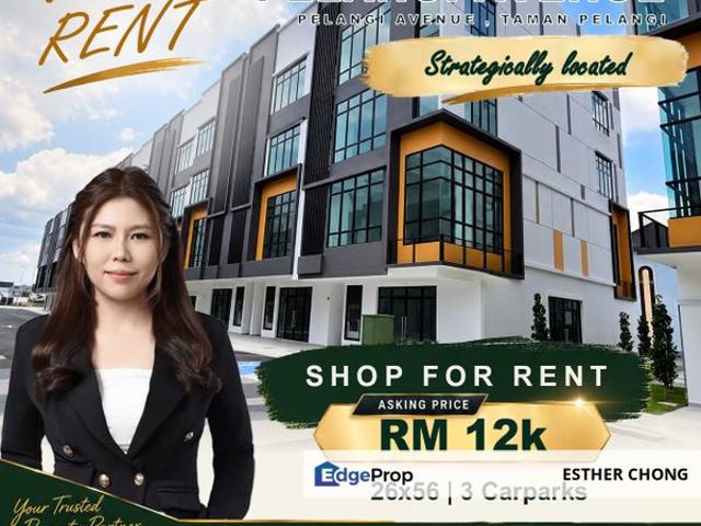 Shop for rent in Taman Pelangi, Johor Bahru