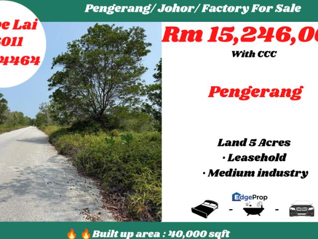Warehouse for sale in Pengerang, Johor