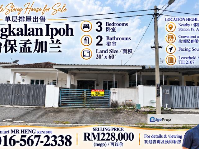 House for sale in Kampung Pengkalan Pegoh, Majlis Bandaraya Ipoh