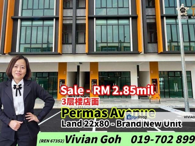 Shop for sale in Bandar Baru Permas Jaya, Plentong
