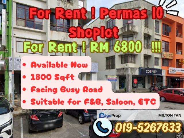 Shop for rent in Plentong, Johor
