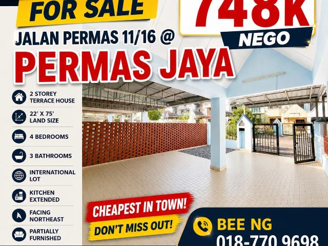 Terraced House for sale in Bandar Johor Bahru, Johore Bahru