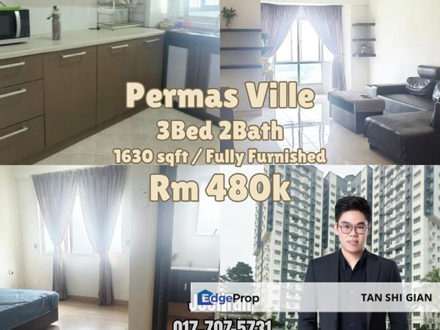 Condominium for sale in Bandar Baru Permas Jaya, Plentong