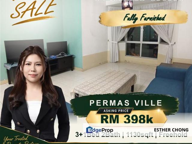 Condominium for sale in Bandar Baru Permas Jaya, Plentong