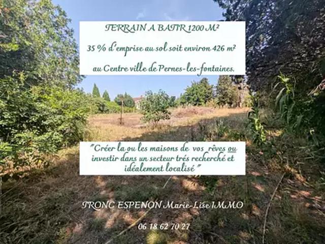 Terrain vente à Pernes-les-Fontaines, Vaucluse