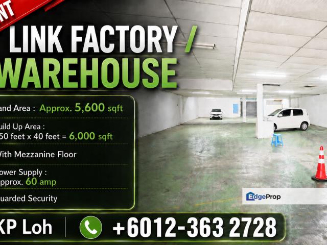 Warehouse for rent in Johore Bahru, Johor