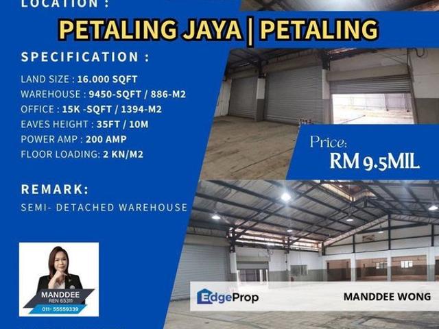 Warehouse for sale in Petaling, Damansara Damai
