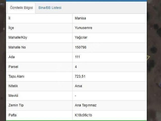 Yağcılar, Yunusemre içerisinde satılık Arsa