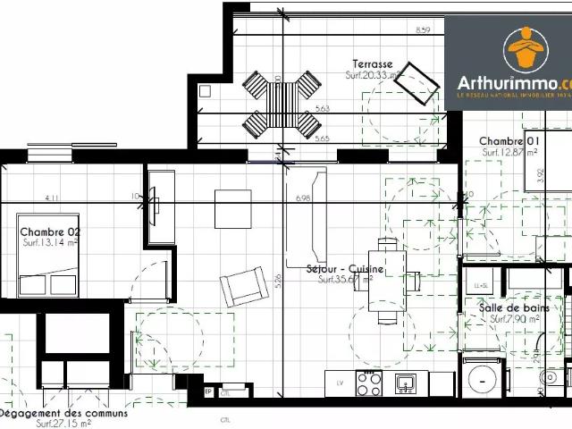 Appartement vente à Ajaccio, Pietrosella