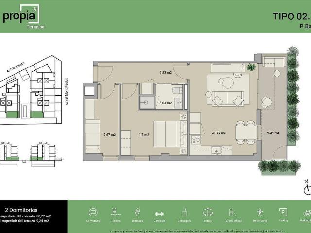 Piso en alquiler en les Arenes, Terrassa