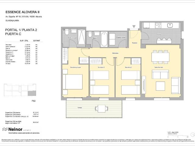 Piso en venta en Alovera, Castilla-La Mancha