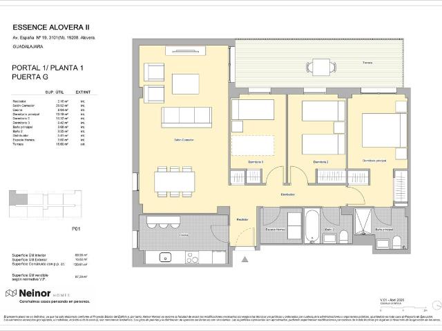 Piso en venta en Alovera, Castilla-La Mancha