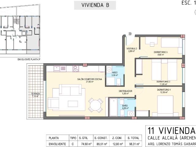 Piso en venta en La Algaida, Valle de Ricote