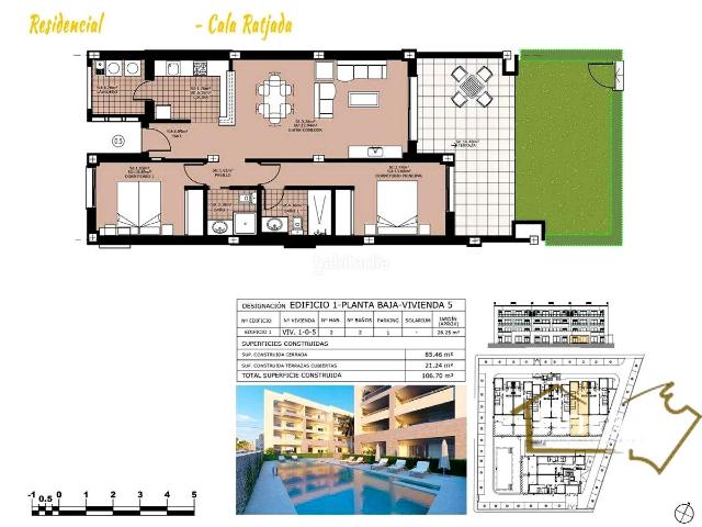 Piso en venta en Cala Agulla, Llevant