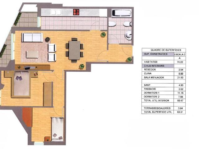 Piso en venta en Bellpuig, Lleida