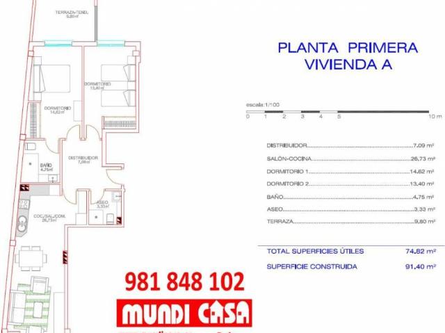 Piso en venta en Boiro