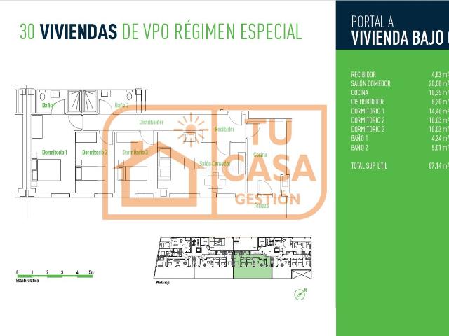 Piso en venta en Santiago, Cáceres