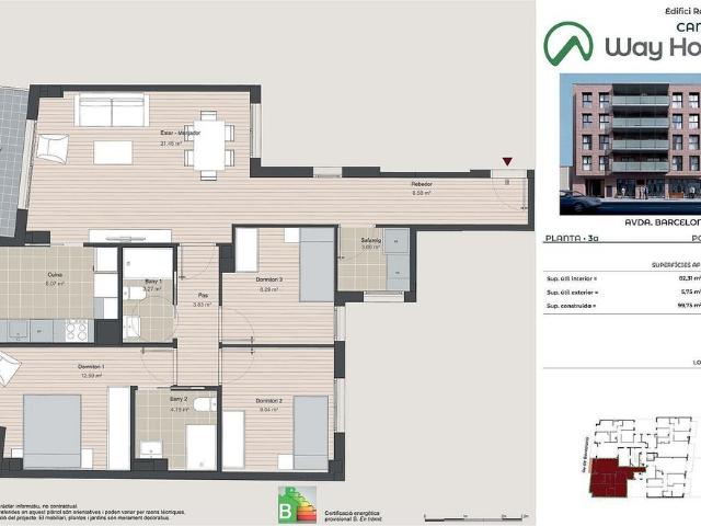 Piso en venta en El Canal, Baix Llobregat