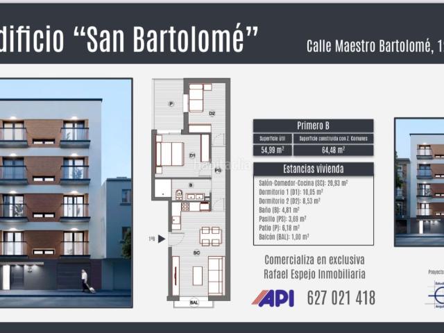 Piso en venta en San Bartolomé, Jaén