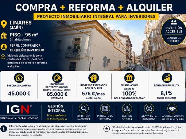 Piso en venta en Linares, Andalucía