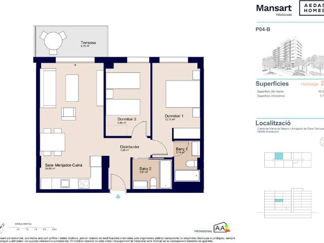 Piso en venta en Viladecans, Baix Llobregat