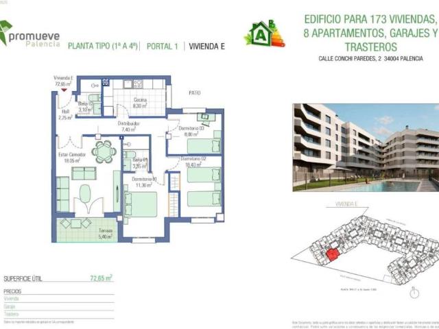 Piso en venta en San Antonio, Palencia