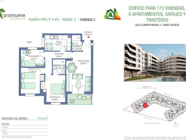 Piso en venta en San Antonio, Palencia