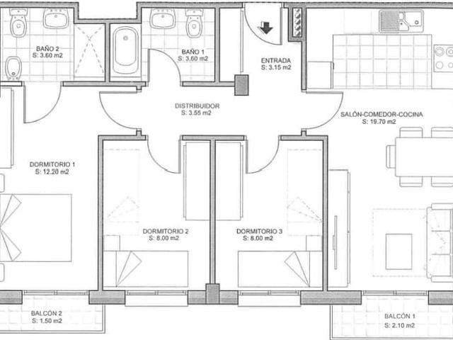Piso en venta en Mortí Bajo, Bajo Guadalentín