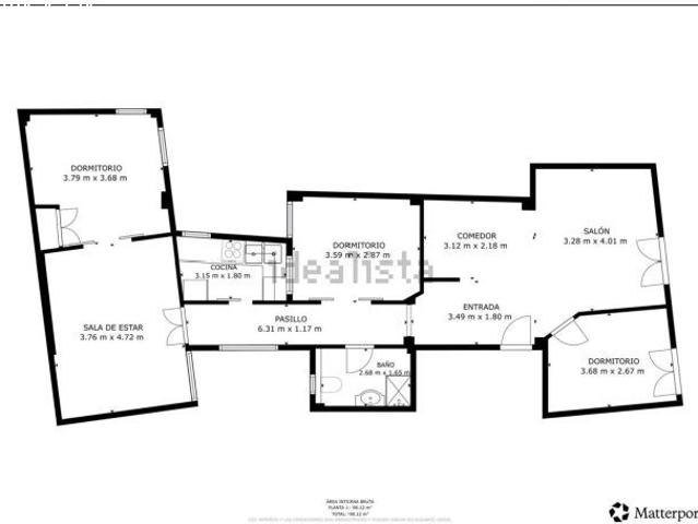 Piso en venta en Valencia De Las Torres, Badajoz