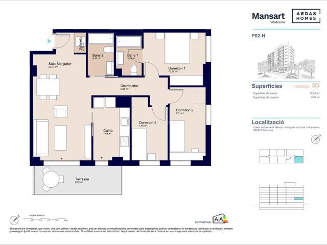 Piso en venta en Viladecans, Baix Llobregat