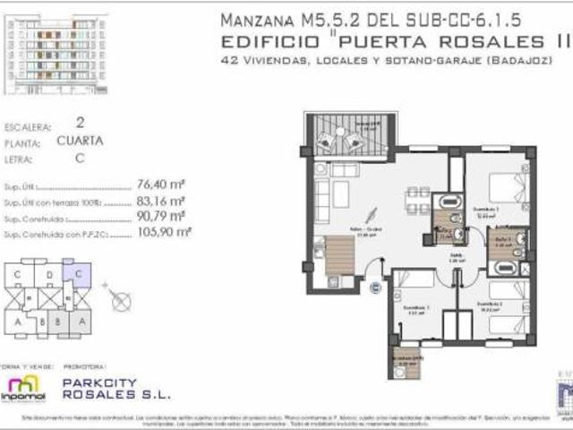 Piso en venta en La Granadilla, Tierra de Badajoz
